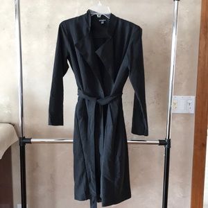 American Apparel XS/S wrap trench coat charcoal